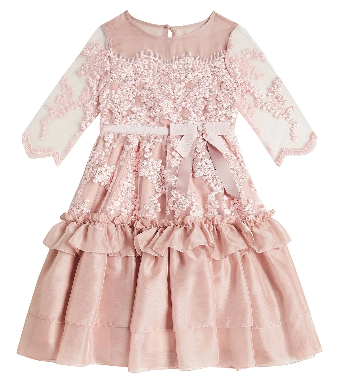 Patachou - Frill-trimmed chiffon dress