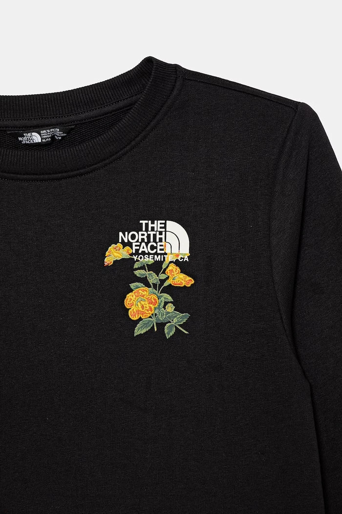 The North Face суичър за деца от памук G FLORA RELAXED CREW