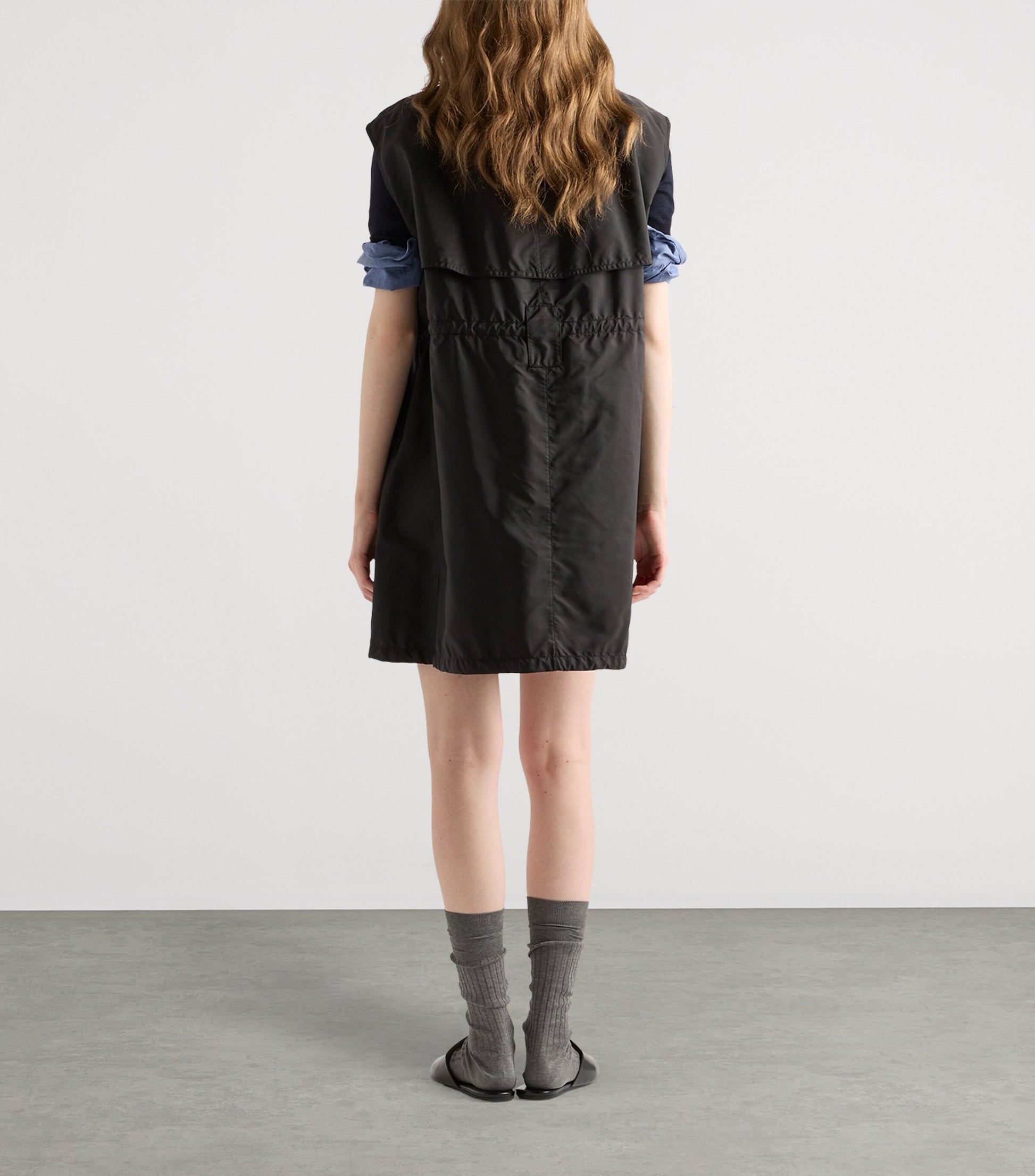 Prada Black Re-Nylon Mini Dress