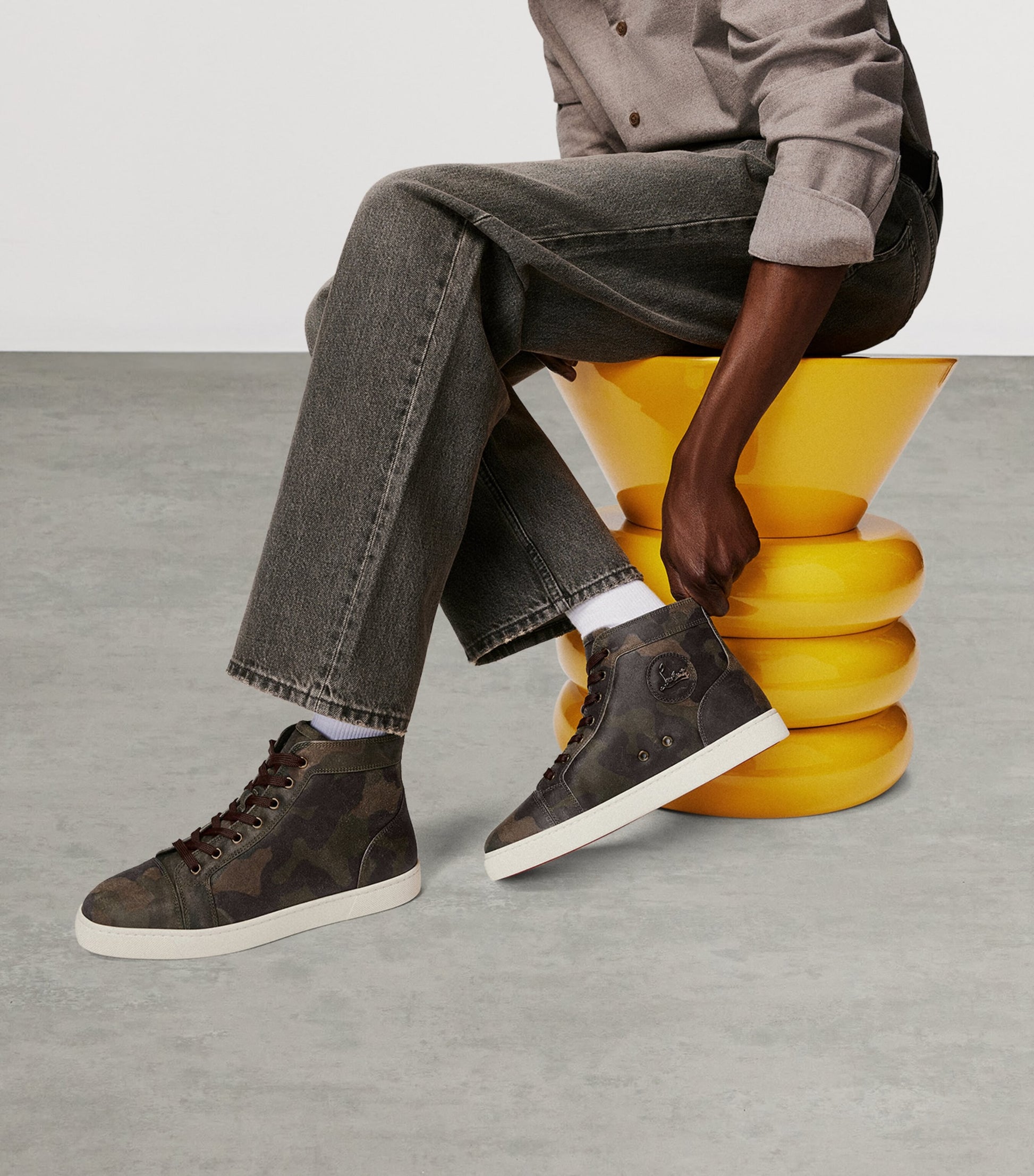 Louis Camouflage High-Top Sneakers