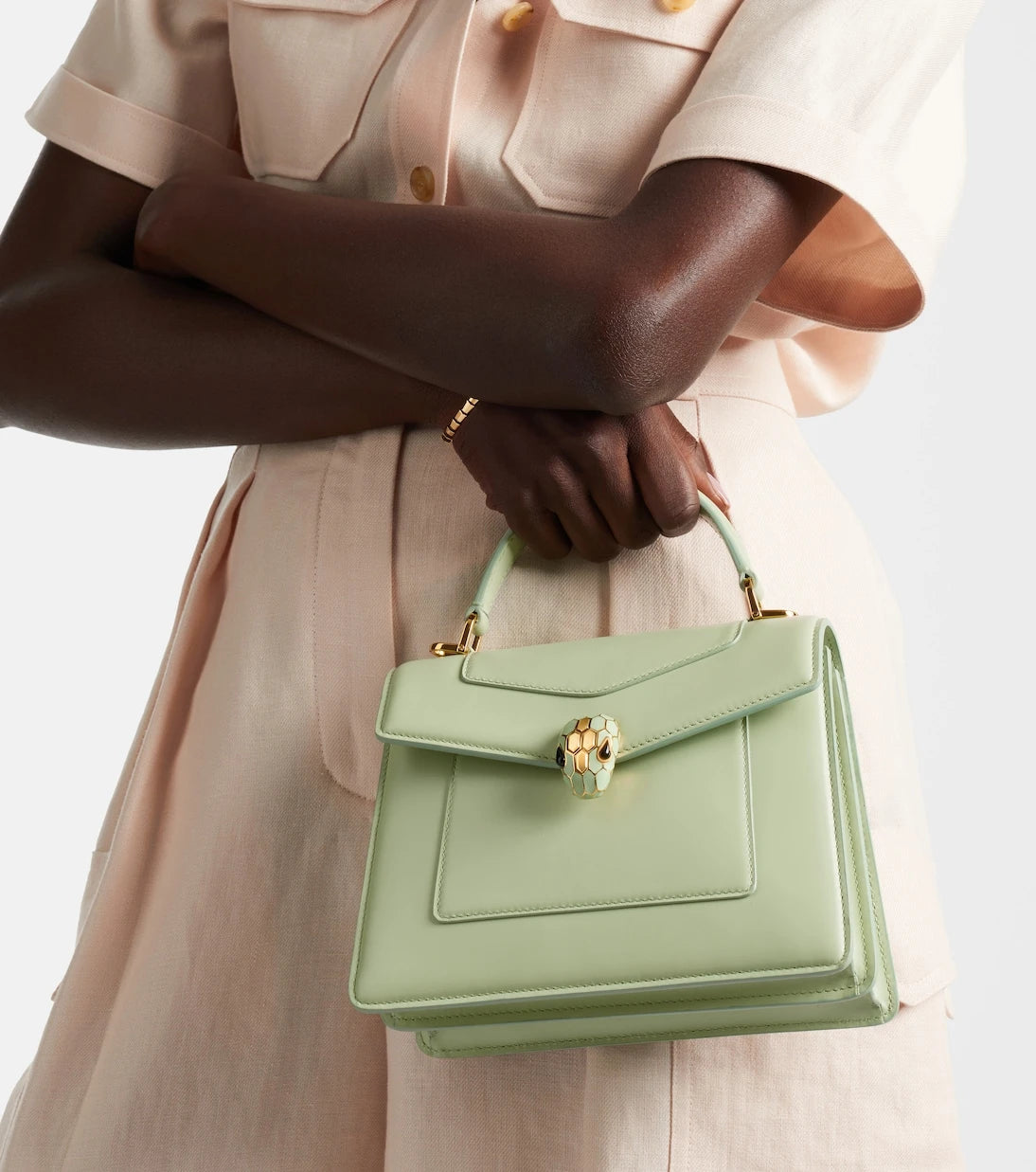 Bvlgari - Serpenti Forever Small leather top-handle bag