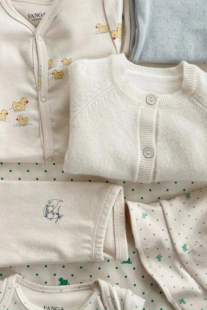 Fanga Fontana bebek tulumu çocuklar için pamuklu BELLO DUE ONESIE OCS
