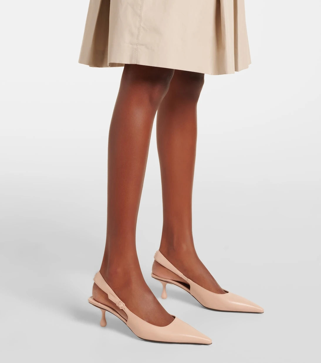 Jimmy Choo - Amel 50 leather slingback pumps