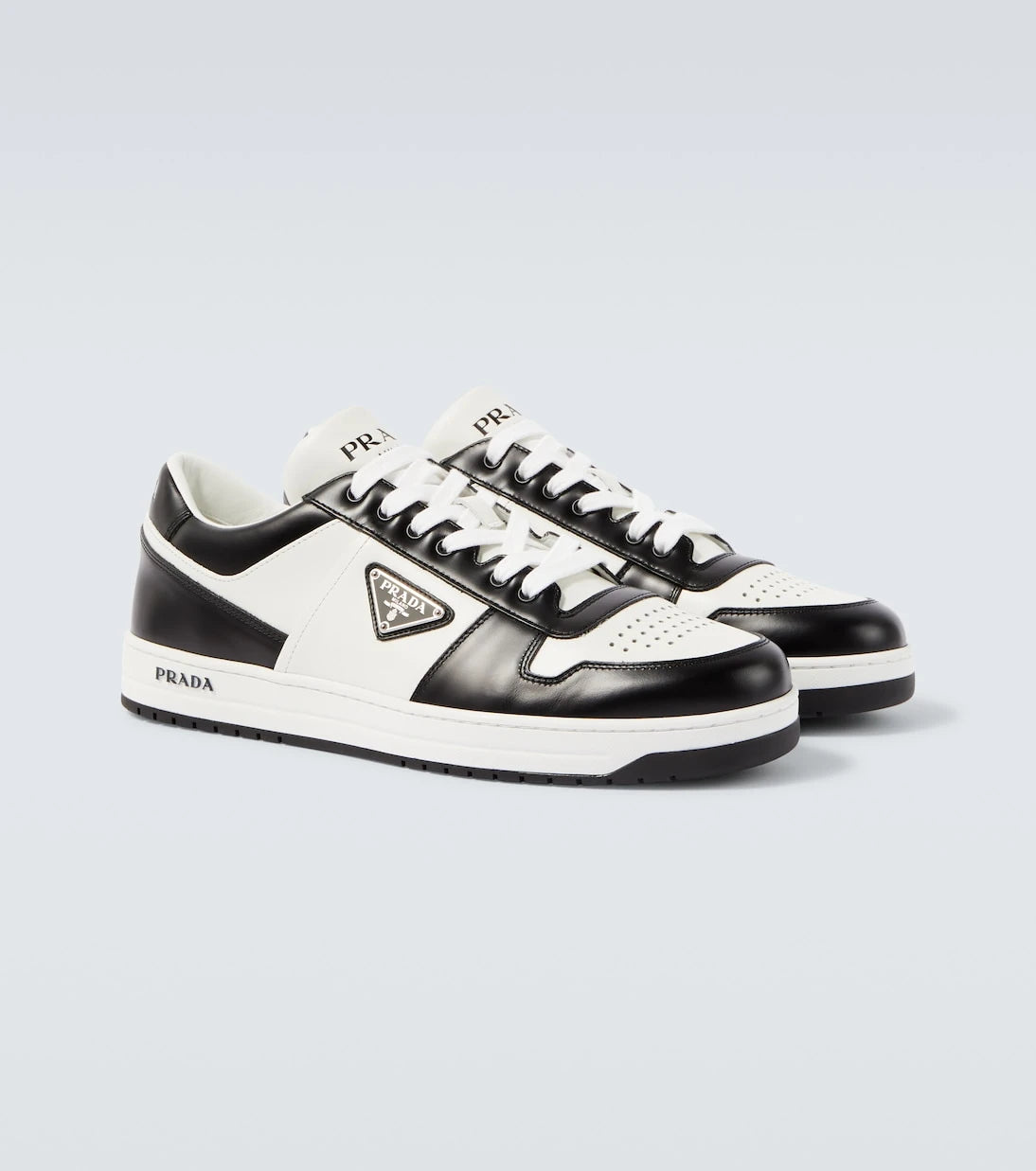 Prada - Downtown leather sneakers