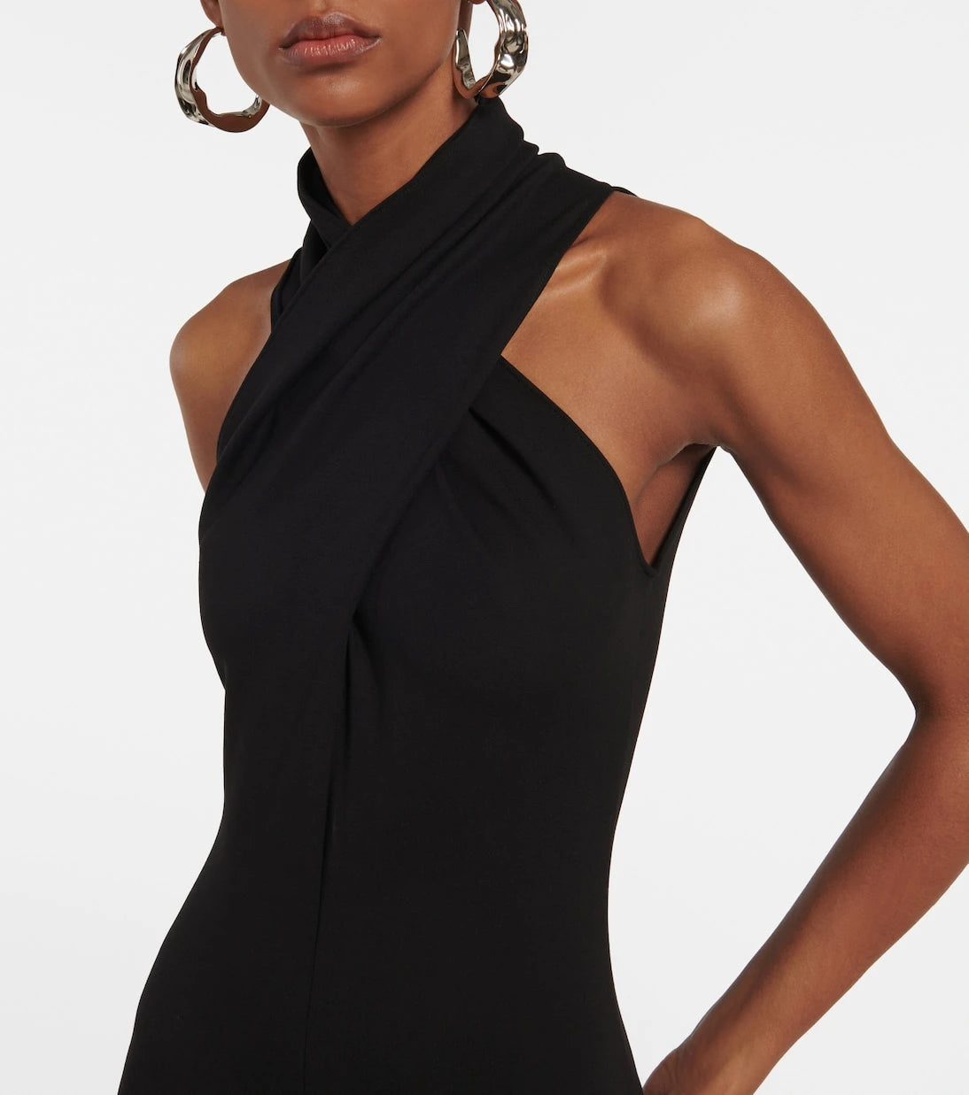 Alaïa - جمبسوت كريب بياقة رسن