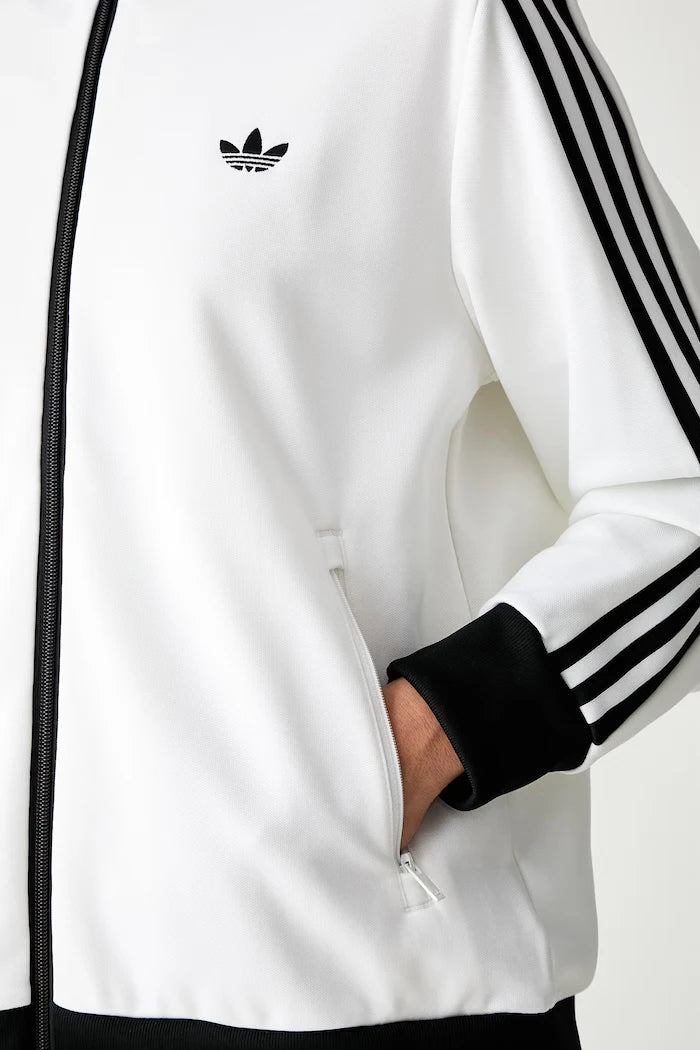 adidas Originals pamuklu fermuarlı kadın sweatshirt Beckenbauer