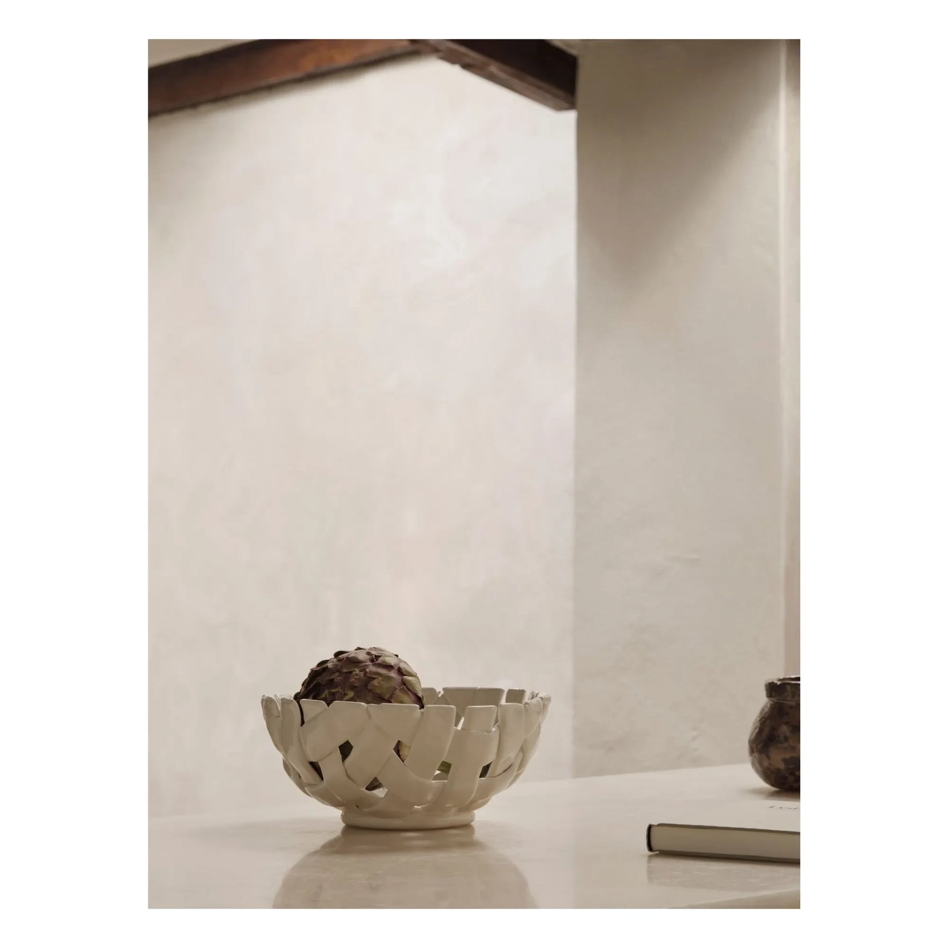 Ferm Living - Plait ceramic basket | Off-White