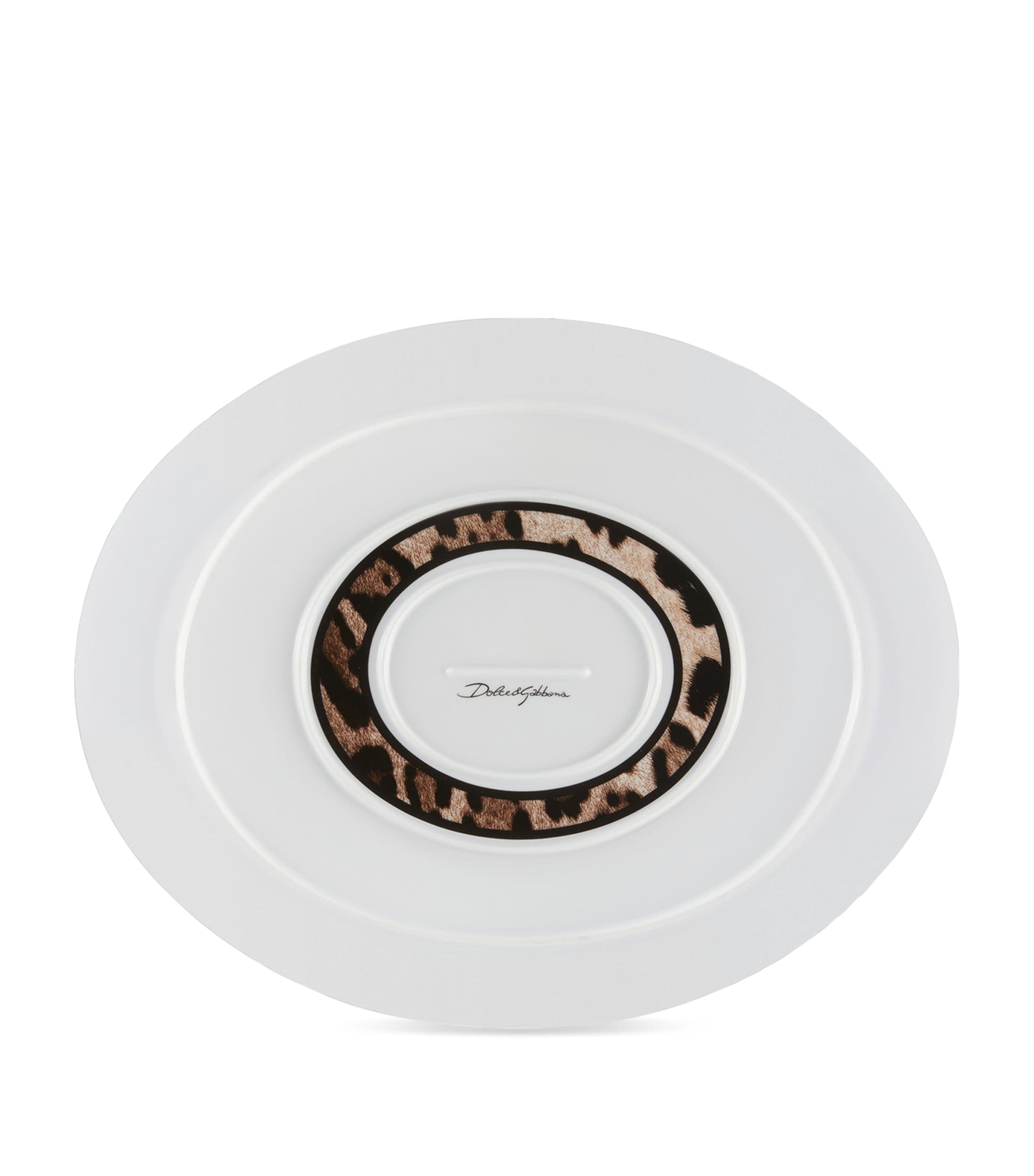 Dolce & Gabbana Casa Porcelain Leopard Oval Serving Plate (45.5cm)