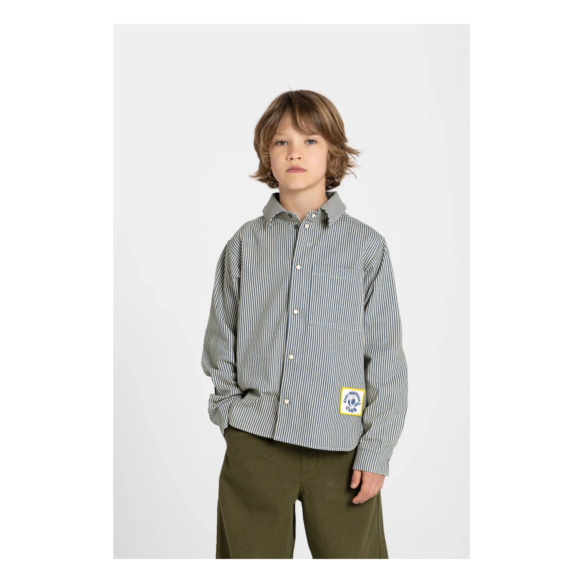 Hundred Pieces - Enzo Striped Shirt | Dark green