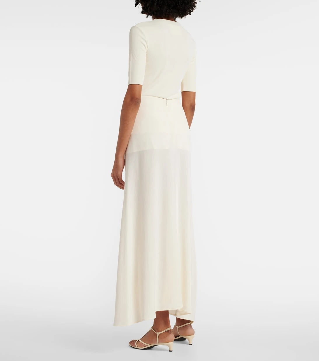 Jil Sander - Crêpe midi skirt