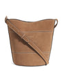 White Suede Bucket Bag