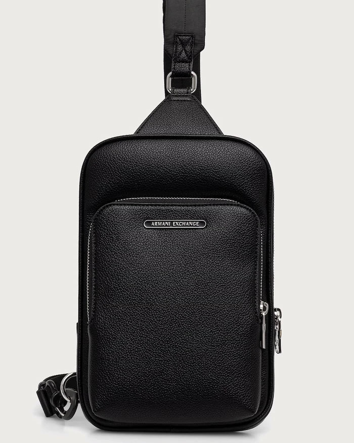 Armani Exchange erkek suni deri omuz çantası