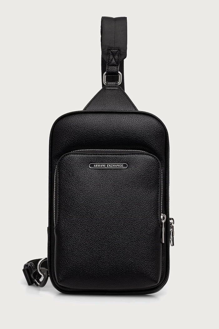 Armani Exchange erkek suni deri omuz çantası
