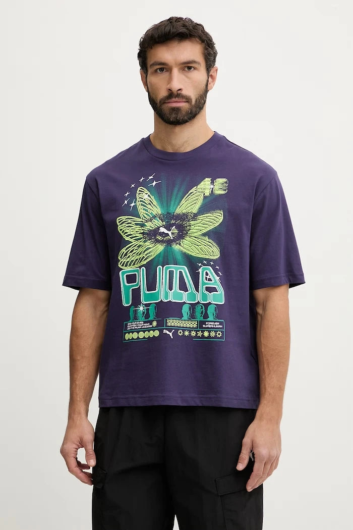 Памучна тениска Puma GRAPHIC