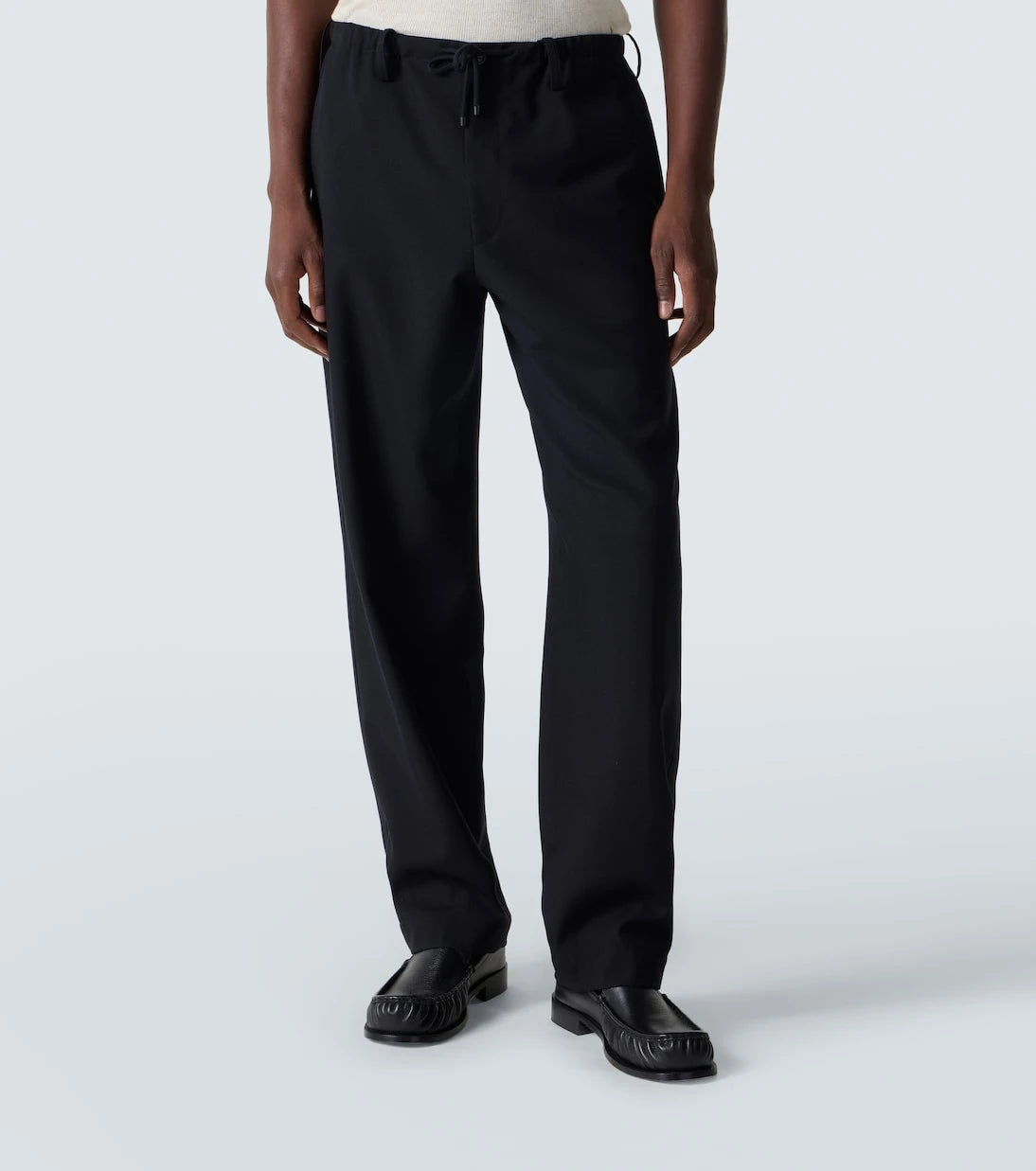 Dries Van Noten - Penny yün düz kesim pantolon