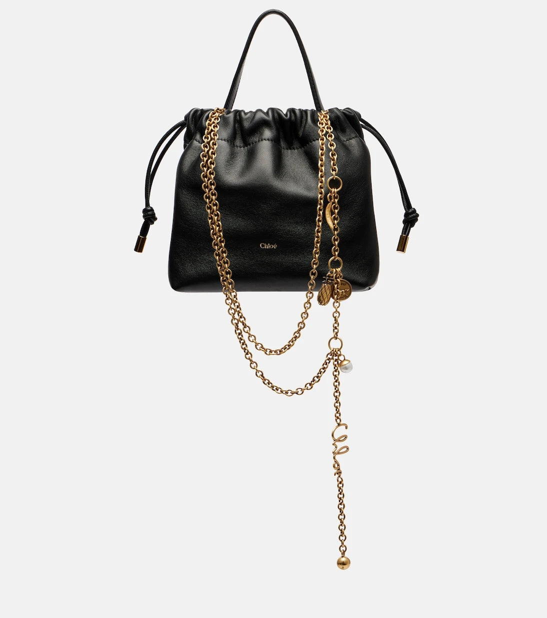 Chloé - Chloé Icons Mini leather bucket bag