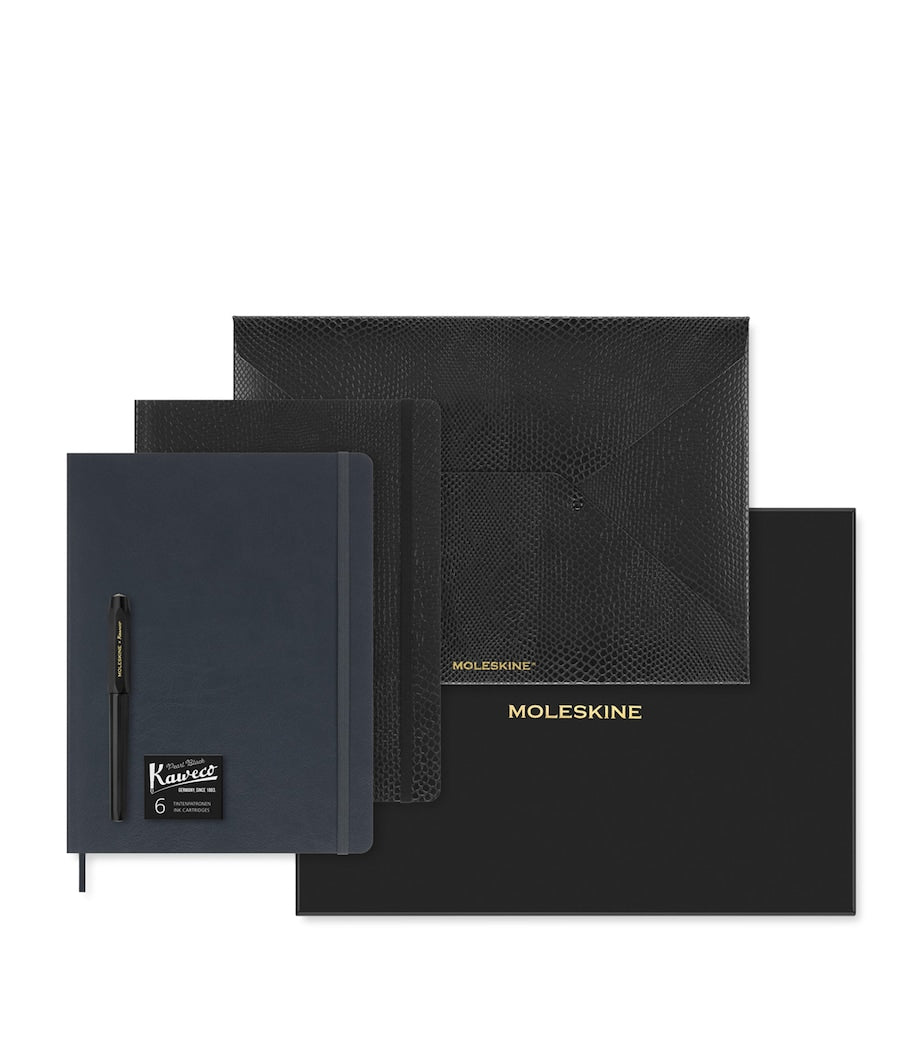 Precious & Ethical Vegan Double Notebook and Pen Set BLACK