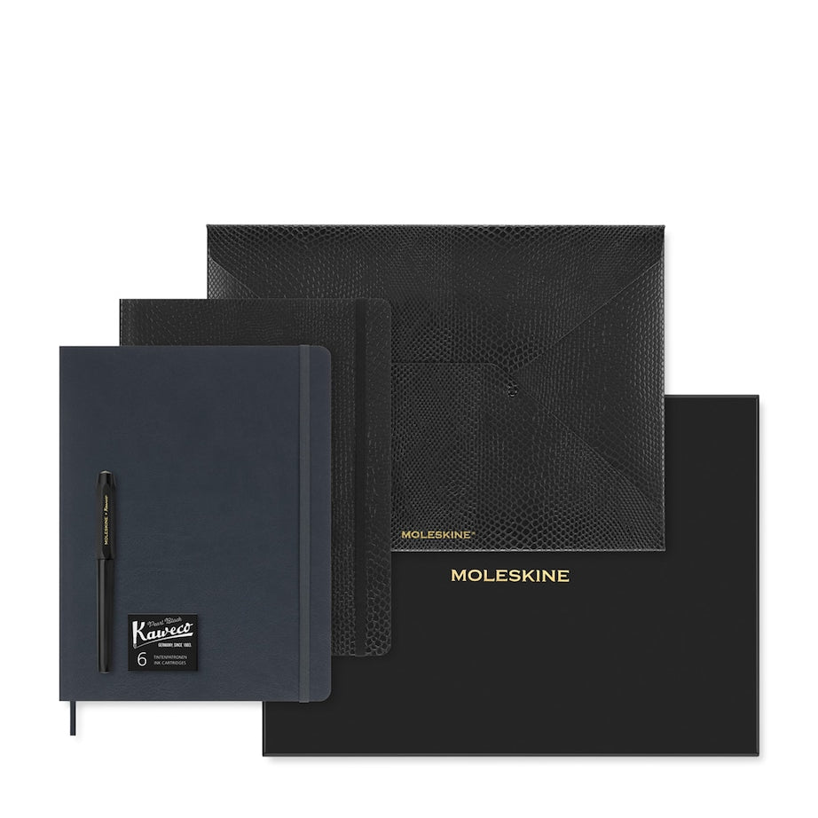 Precious & Ethical Vegan Double Notebook and Pen Set BLACK