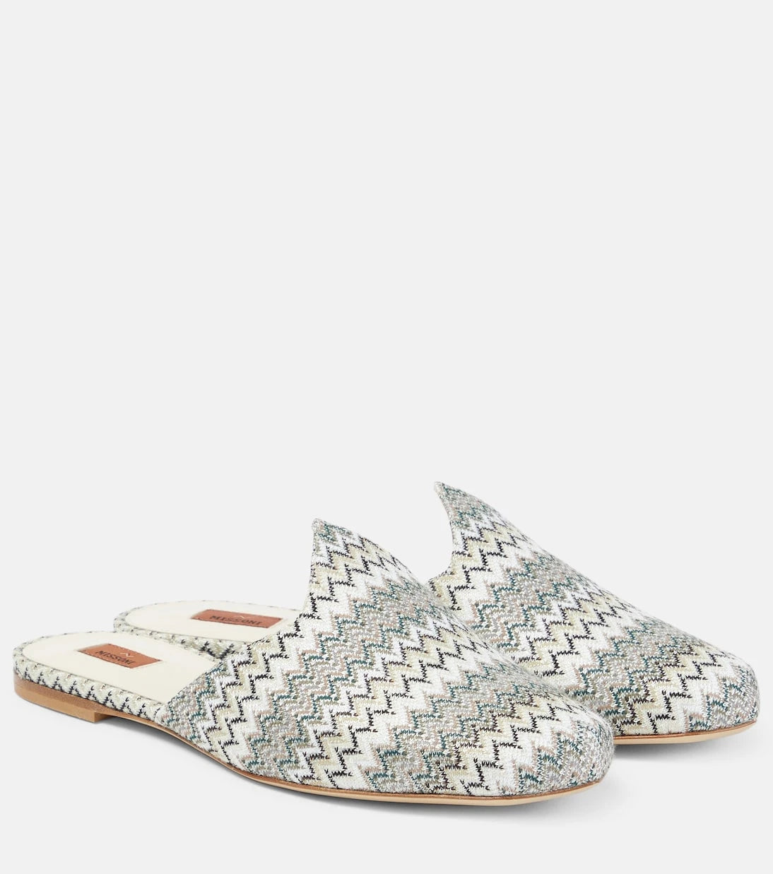 Missoni - حذاء مفتوح من القماش بنمط متعرج