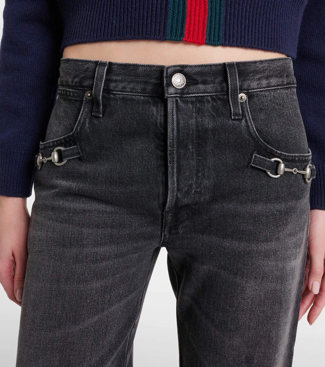 Gucci - Horsebit wide-leg jeans