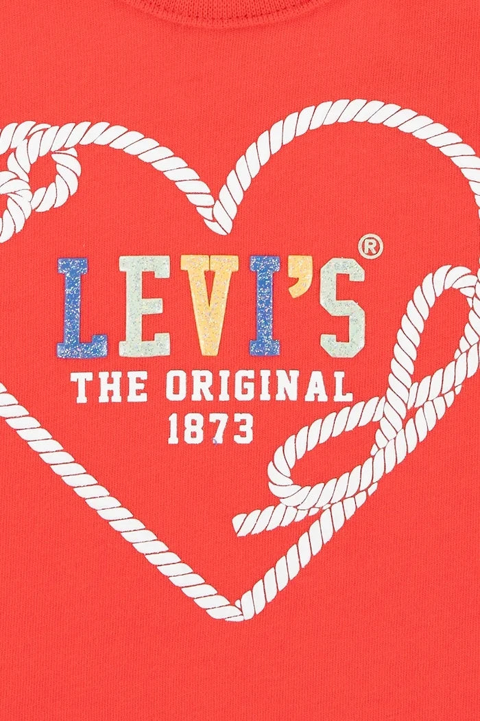 Бебешка тениска Levi's HEART SS PUFF SLEEVE SLV TEE