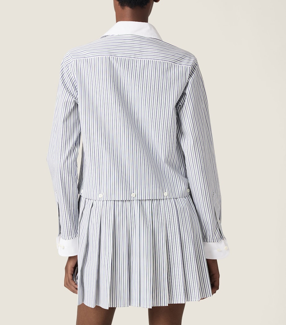 Cotton Poplin Stripe Mini Dress
