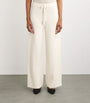 Yves Salomon Beige Wool Wide-Leg Trousers