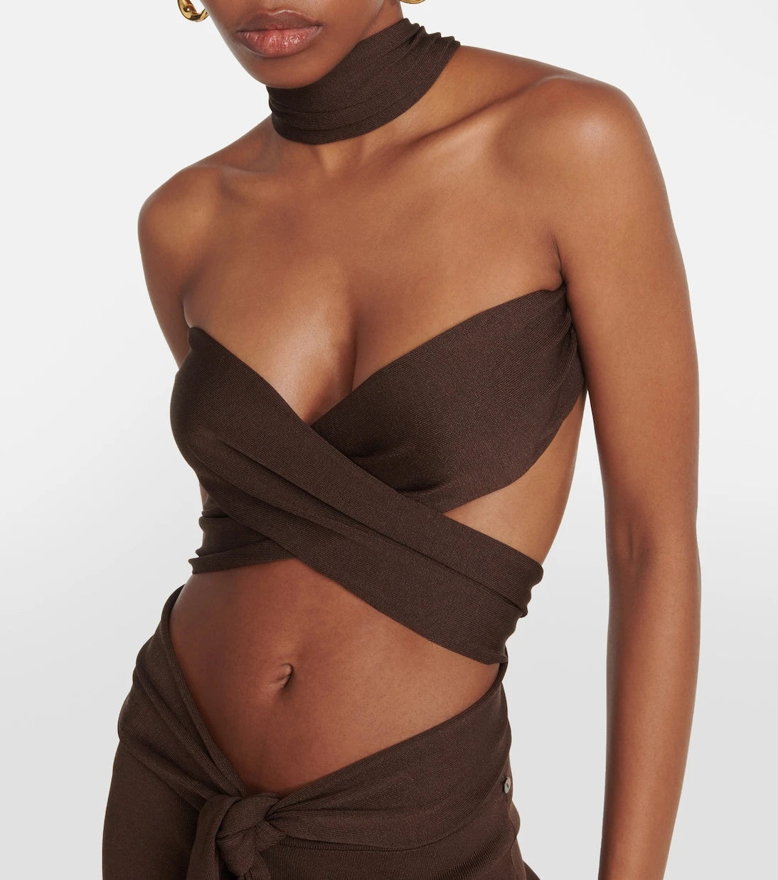Aya Muse - Sinu cutout halterneck maxi dress