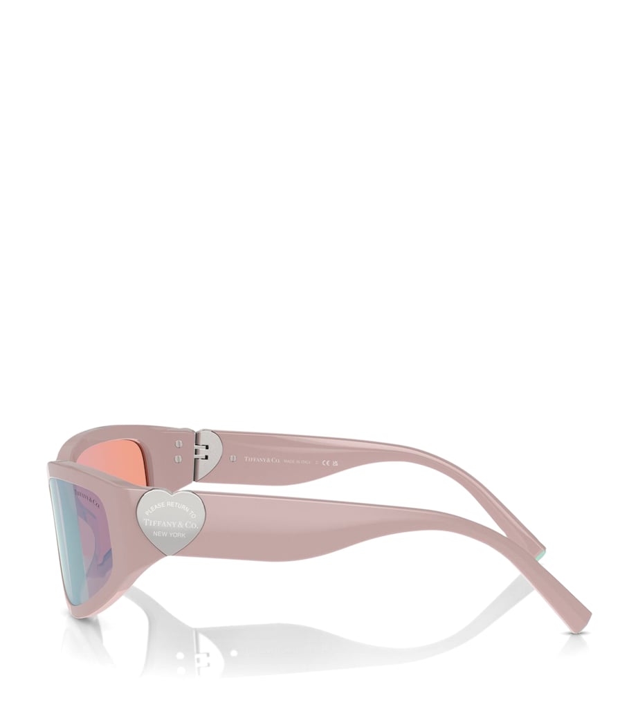 Tiffany & Co. Pink Acetate Heart-Detail Sunglasses