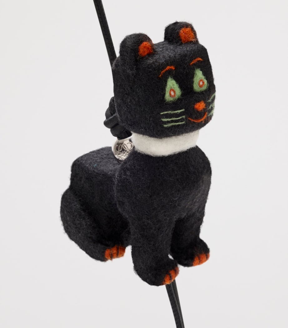 Black Wool Cat Personalisation Charm