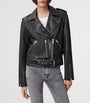 Black Leather Balfern Biker Jacket