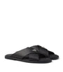 Prada Saffiano Leather Crossover Sandals