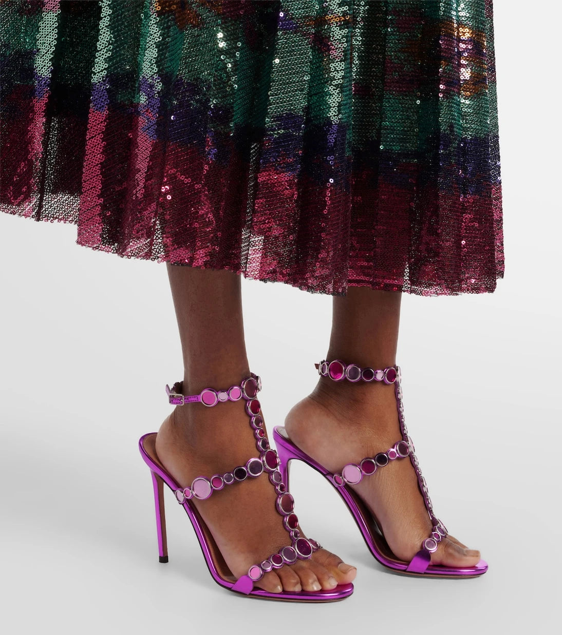 Aquazzura - Afterglow 105 embellished leather sandals