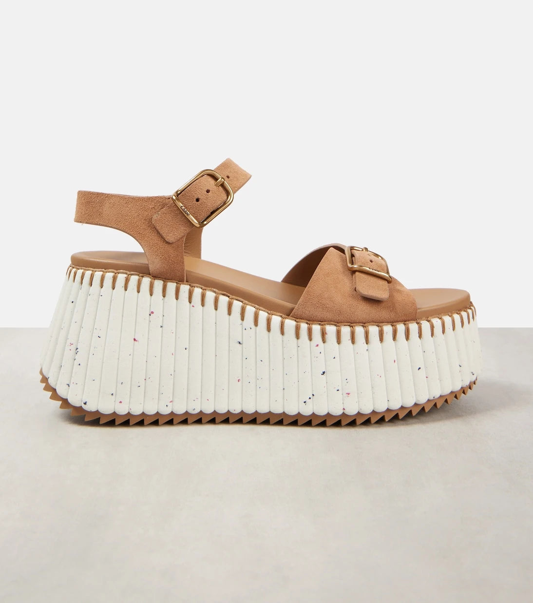 Chloé - Nama suede wedge sandals