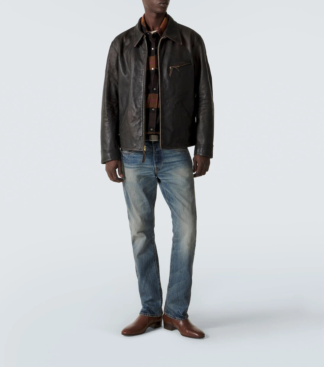 RRL - Lynton leather biker jacket