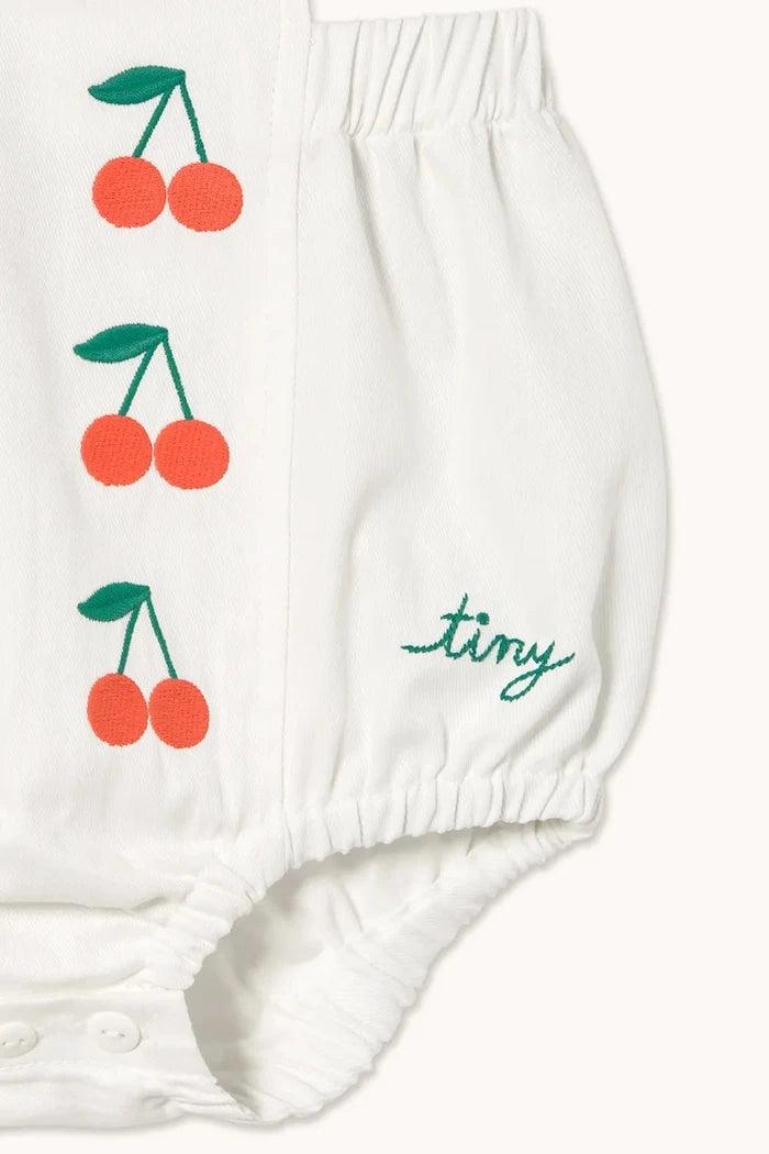 Pamuklu bebek body Tinycottons MINI CHERRIES TWILL BODY