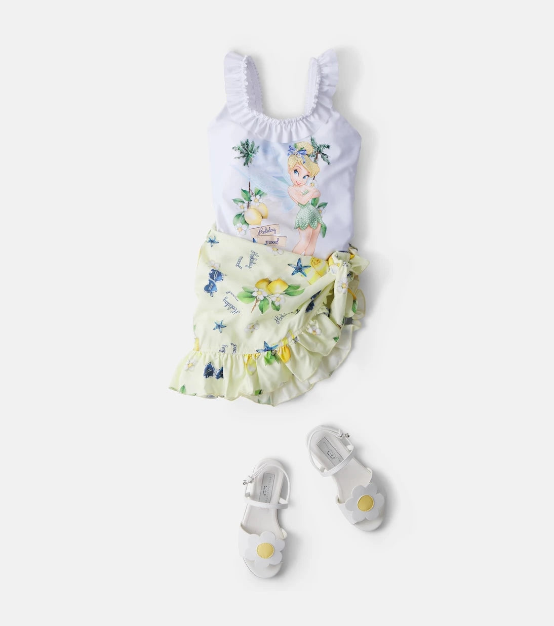 Monnalisa - Printed cotton beach cover-up
