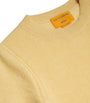 Yellow Cashmere Short-Sleeve Sweater