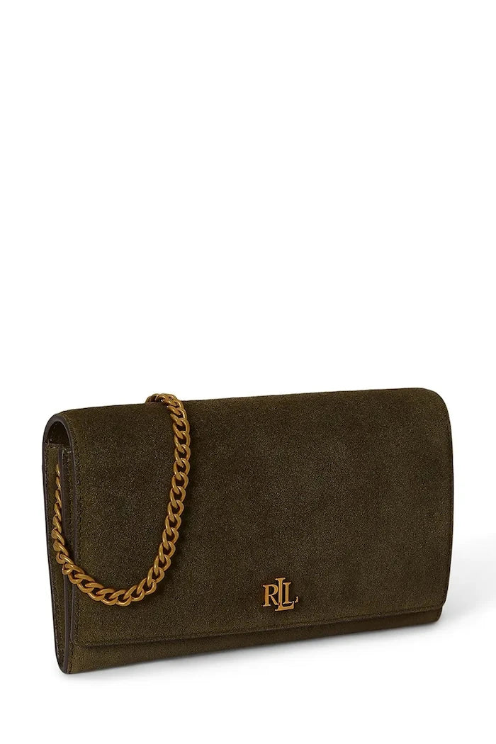 Lauren Ralph Lauren kadın süet crossbody çanta