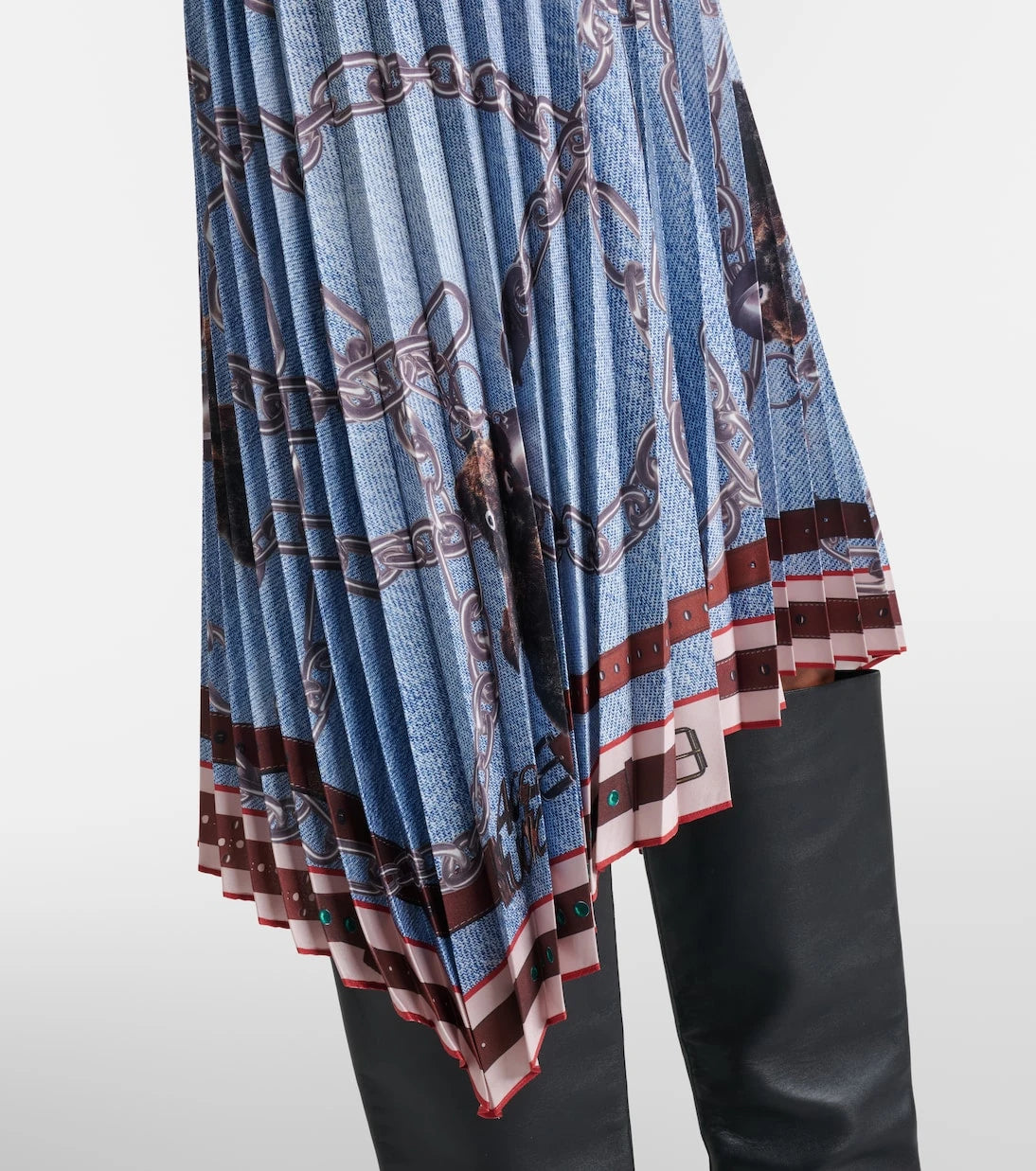Acne Studios - Pleated printed midi skirt