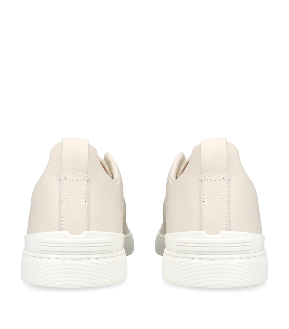 Zegna Leather and Suede Triple Stitch Sneakers