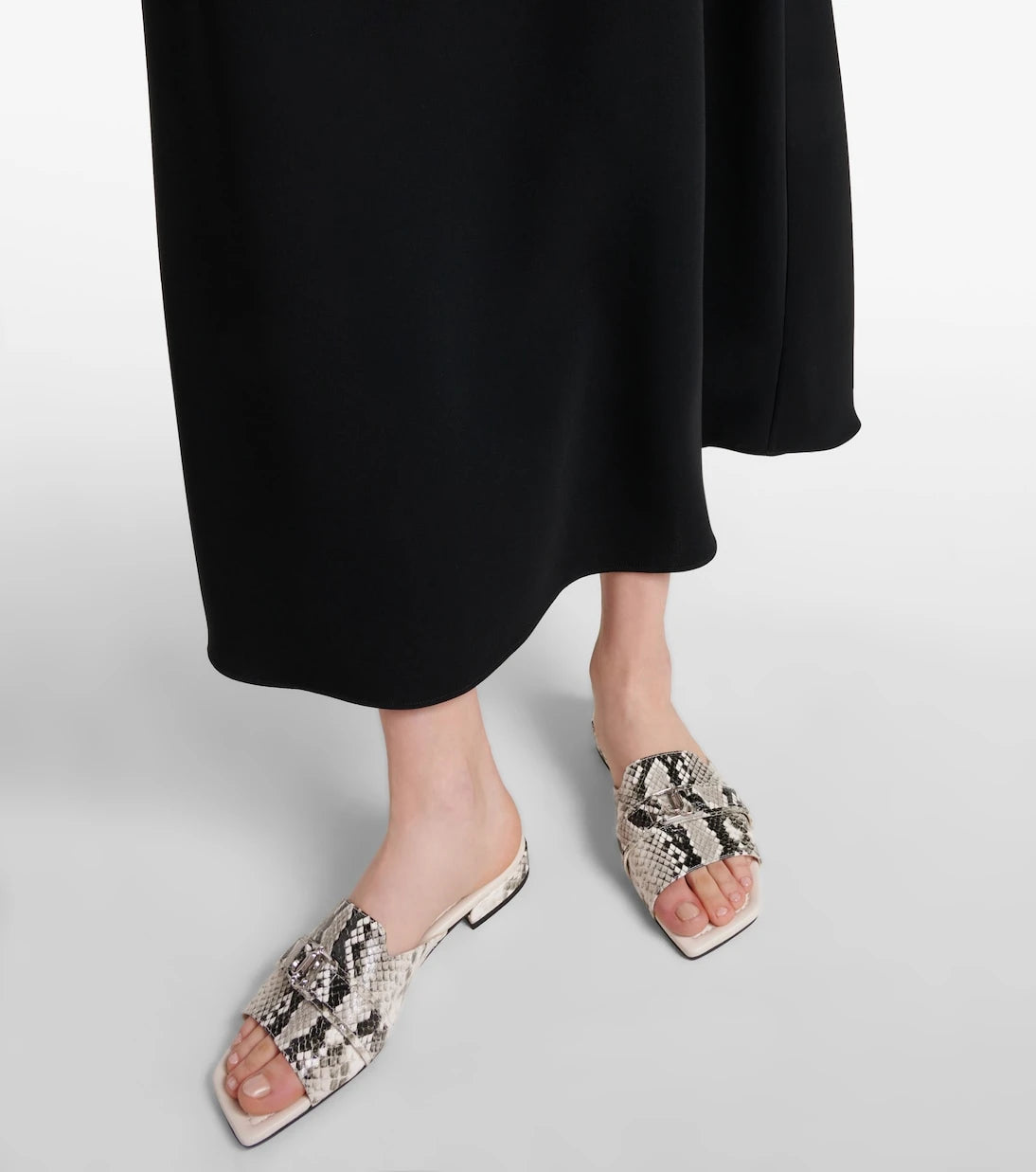 Jimmy Choo - Nako snake-effect leather slides