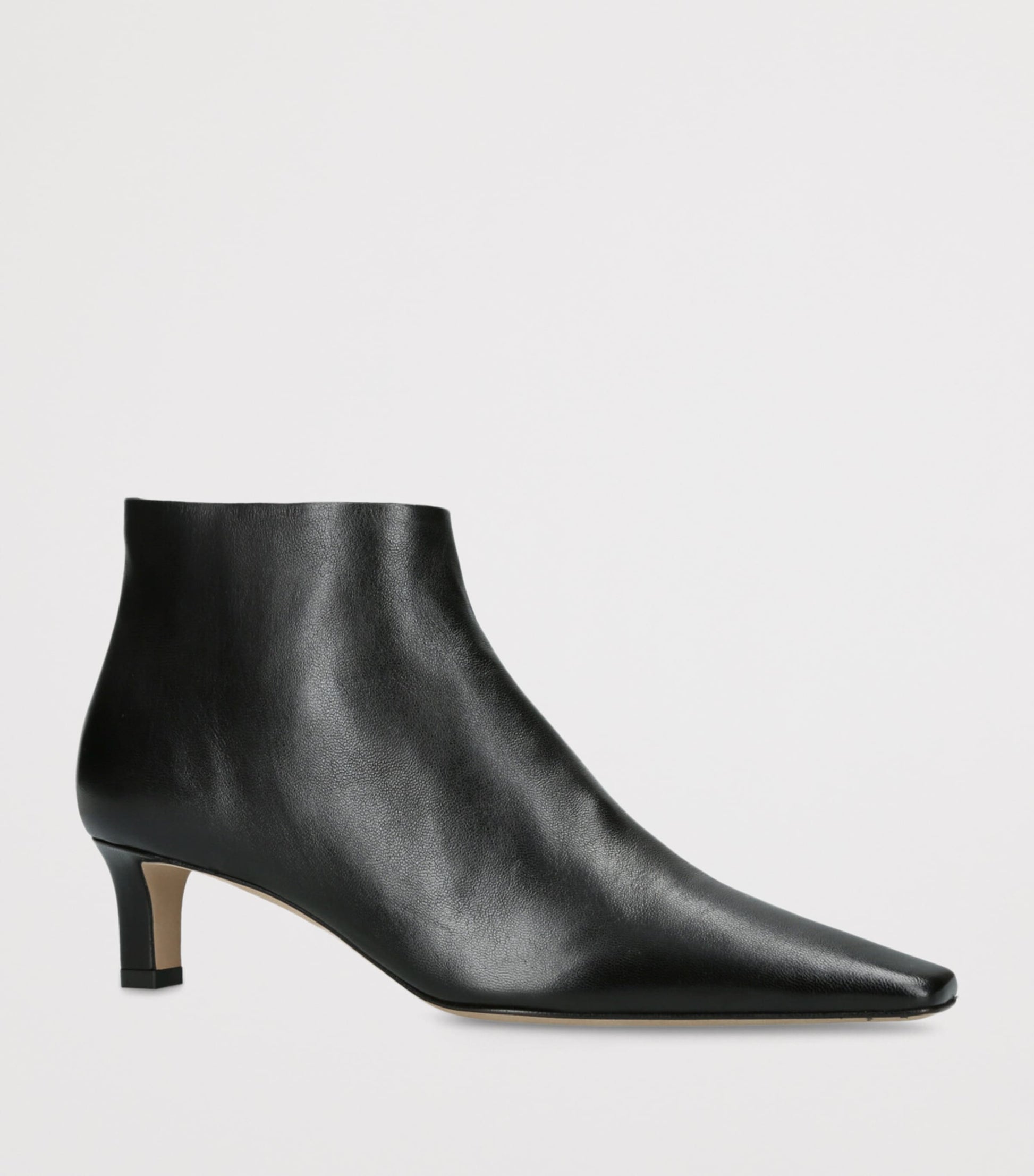 The Row Black Carla Leather Ankle Boots 45