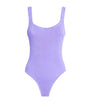 Purple Square-Neck Swimsuit