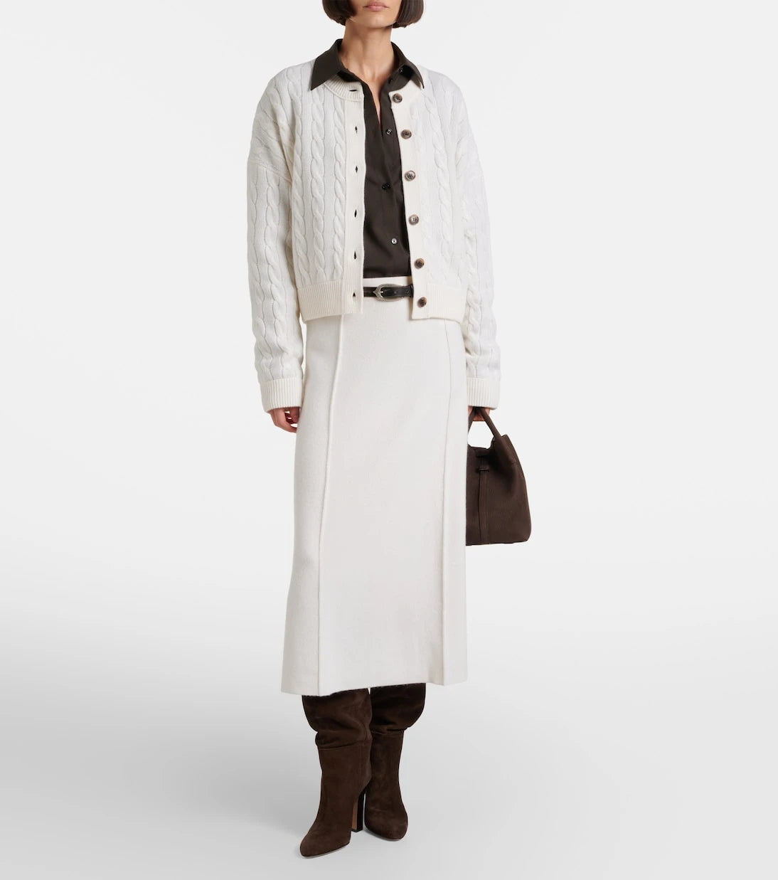 Lisa Yang - Cassie cable-knit cashmere cardigan