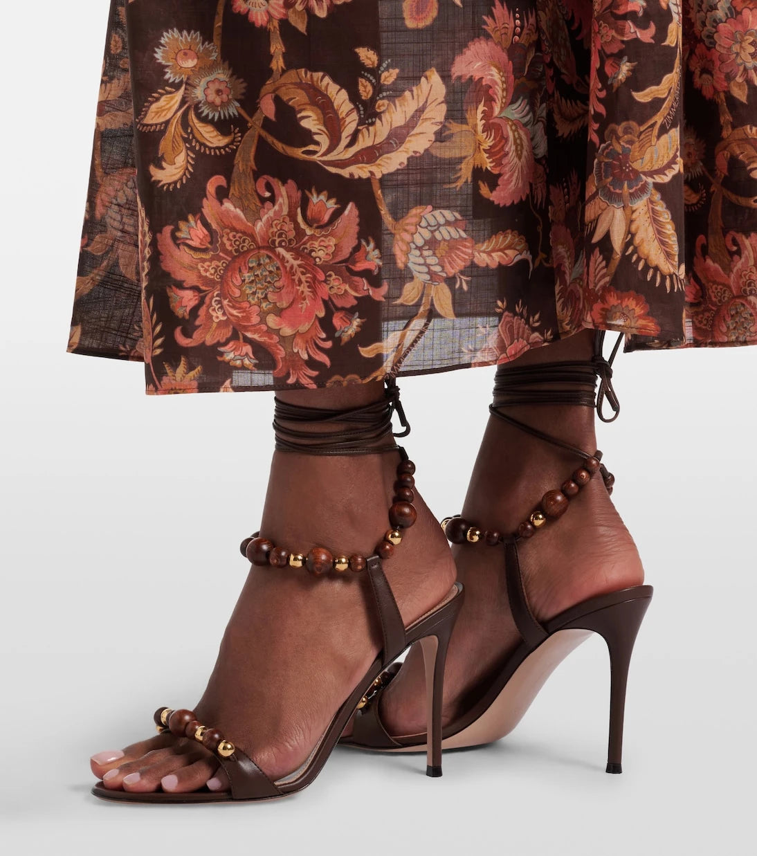 Gianvito Rossi - Pandawa beaded leather sandals