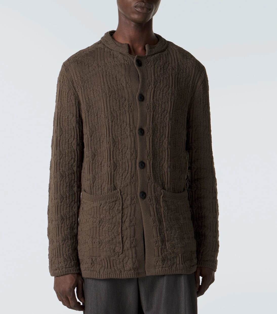 Giorgio Armani - Ribbed-knit cotton-blend cardigan