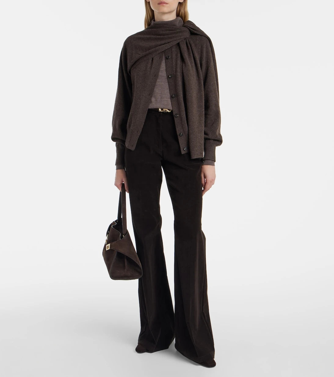Ferragamo - Draped cashmere cardigan