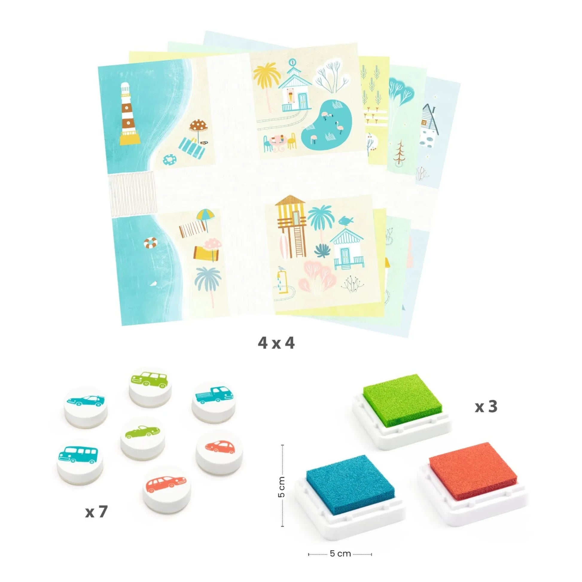 Djeco - Traffic Stamp Activity Kit