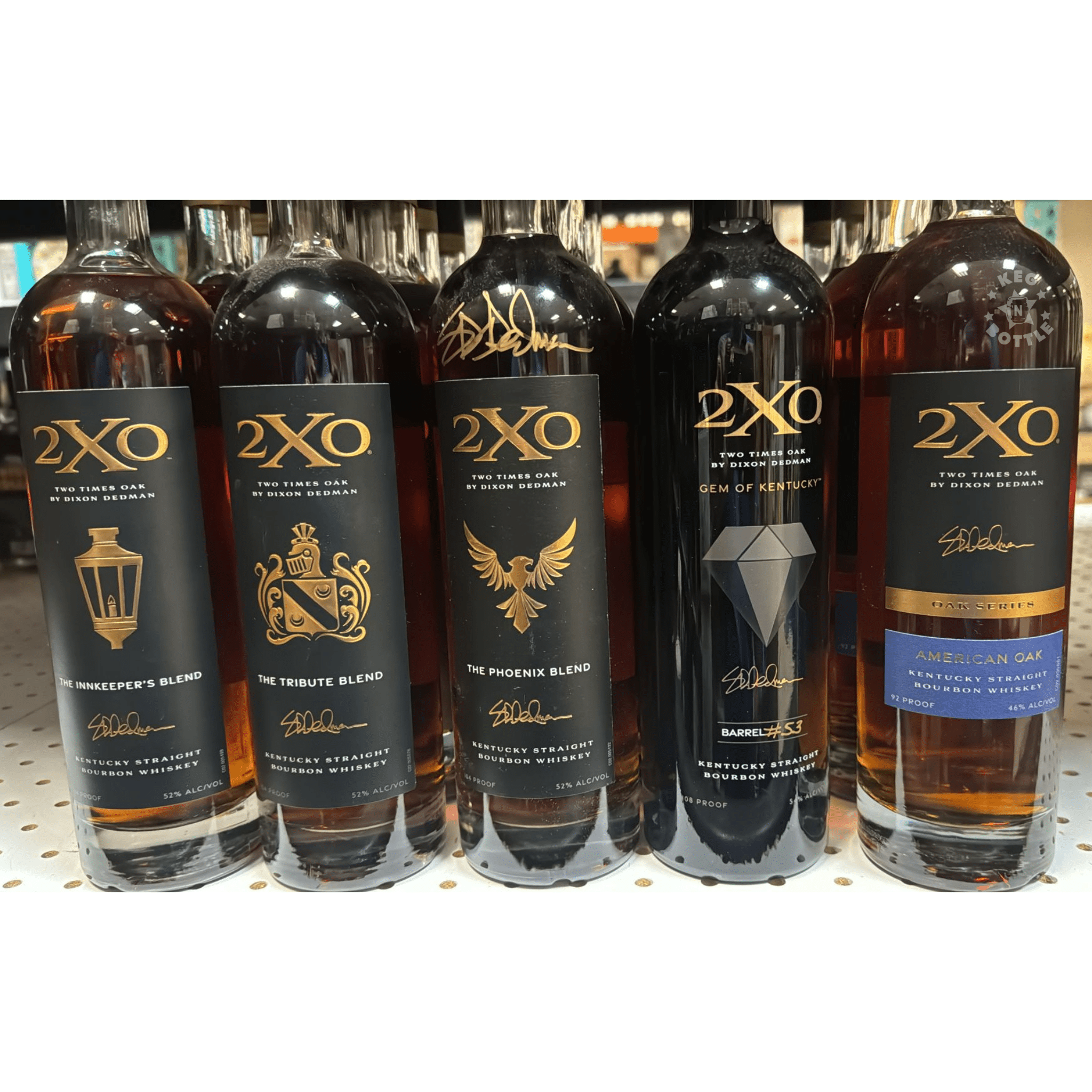 2XO By Dixon Dedman Signed Bottle Whiskey Combo Pack (5 x 750 ml)